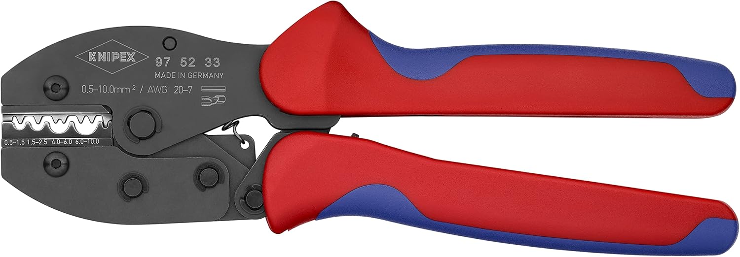 KNIPEX 20-7 AWG Knipex PreciForce Crimping Pliers, Plastic Grips - 975233