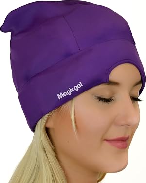 Magic Gel Migraine Ice Head Wrap - Real Migraine Headache Relief The Original Headache Cap Cold Comfortable Dark