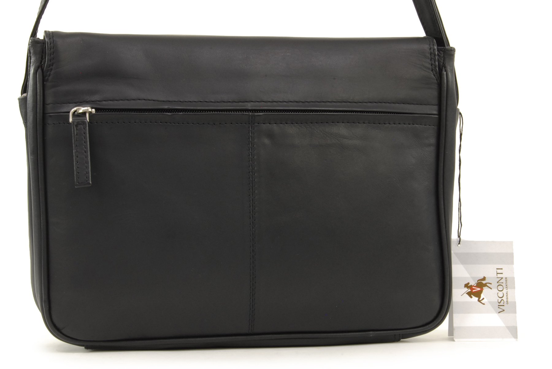 VISCONTI - Bandolera de Piel para Mujer - Bolso Cruzado Mediano - Bolso de Diario con Multibolsillos - Claudia 03190