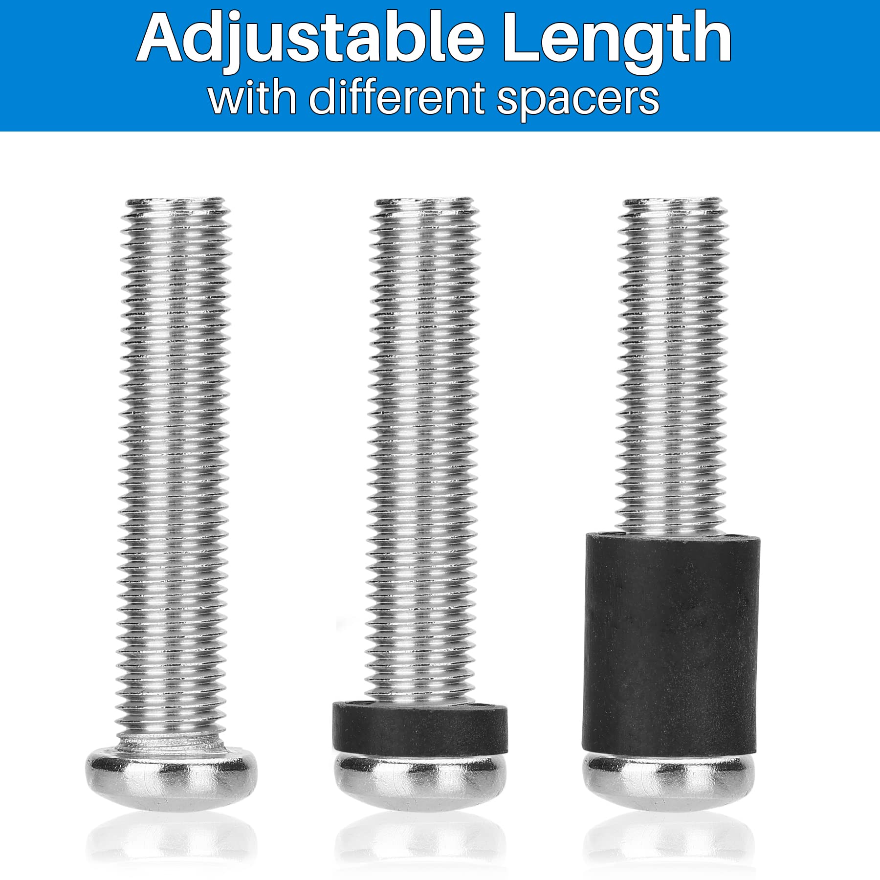 Universal TV Mount Screws, Stainless Steel TV Mounting Hardware Kit Includes M4