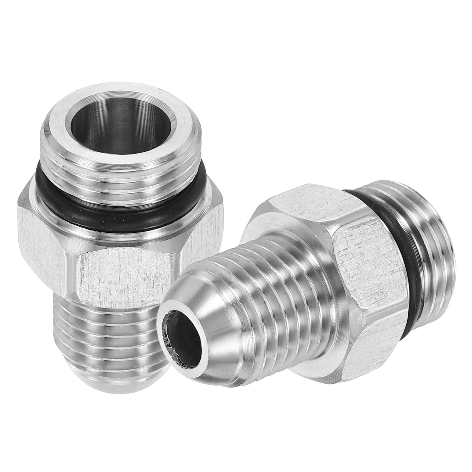 sourcing map 2Pcs Pressure Washer Adapter, G3/8" Male to M14 Male Connect Fittings Stainless Steel Convex Mouth Swivel Adapter for Pressure Power Washers Hose