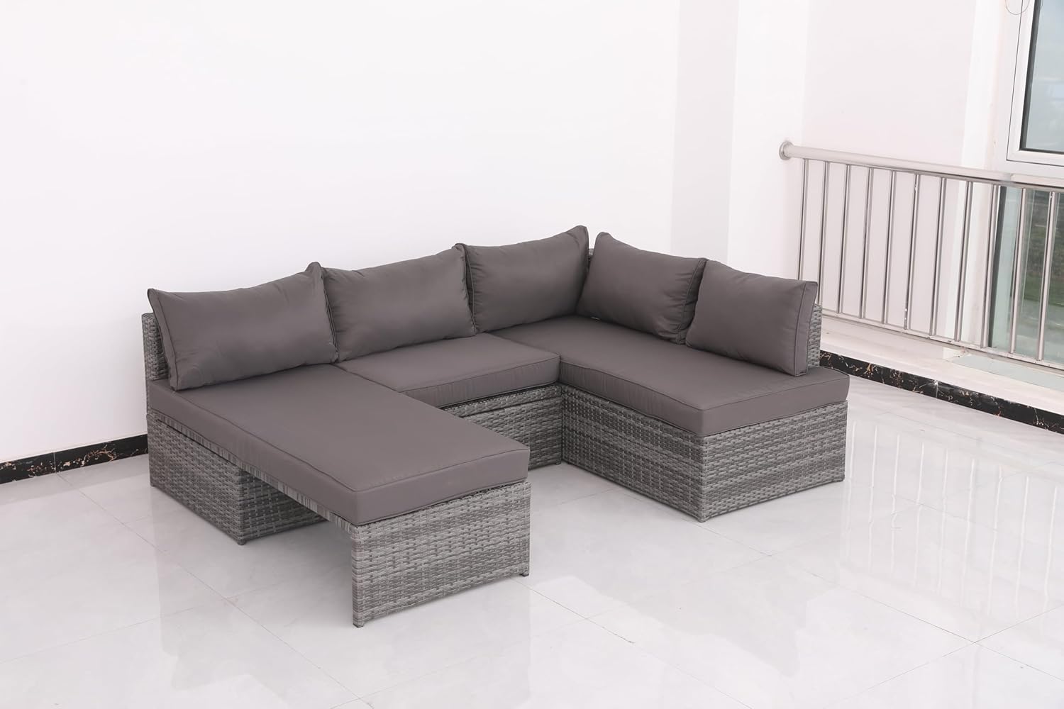 Patio Sofa with Cushions