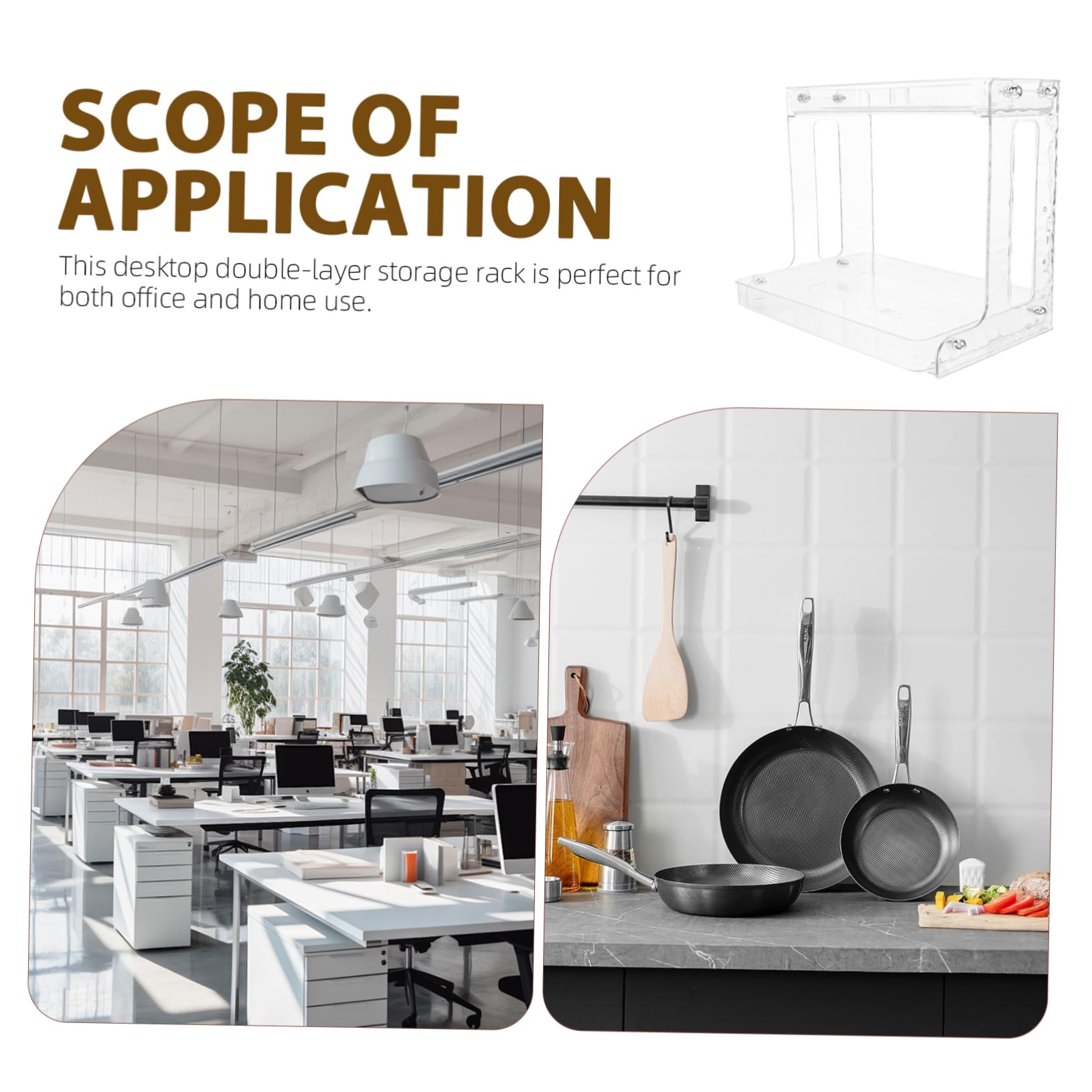 Portaoggetti per Tazze da Cucina Scaffale Angolare A Doppio Scaffale da Scrivania E Organizer per Trucchi Salvaspazio Pratico per Articoli da Toeletta