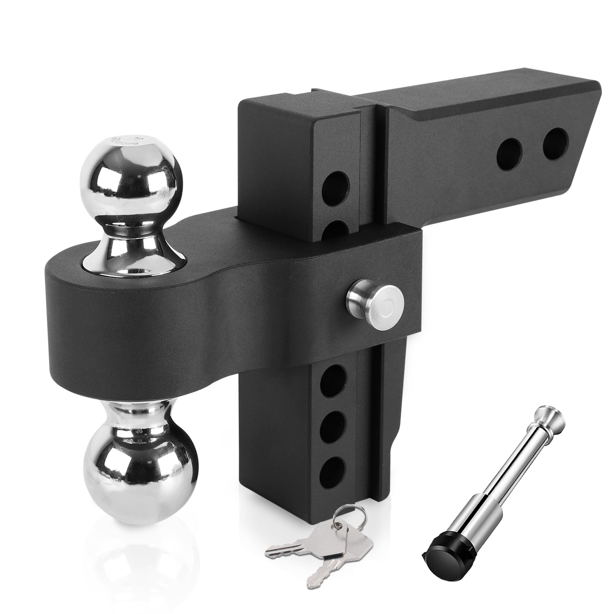 GWTAUTO Adjustable Trailer Hitch, Tri-Ball (1-7/8" X 2" X 2-5/16") Drop Hitch, Fits - View #9