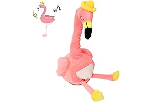 Interactive Singing Flamingo Toy: Cuteoy Repeating Mimicking Dancing Plush Animal for Kids