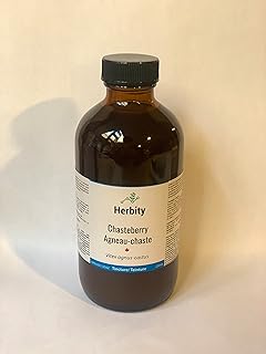 Chasteberry Herbal Tincture Liquid Extract, Hand Crafted Natural Medicine Remedies Herb Formula Drops, Non-GMO, Vegan, Gluten Free, No Fillers (Vitex agnus-castus) (250mL, 8.5oz)