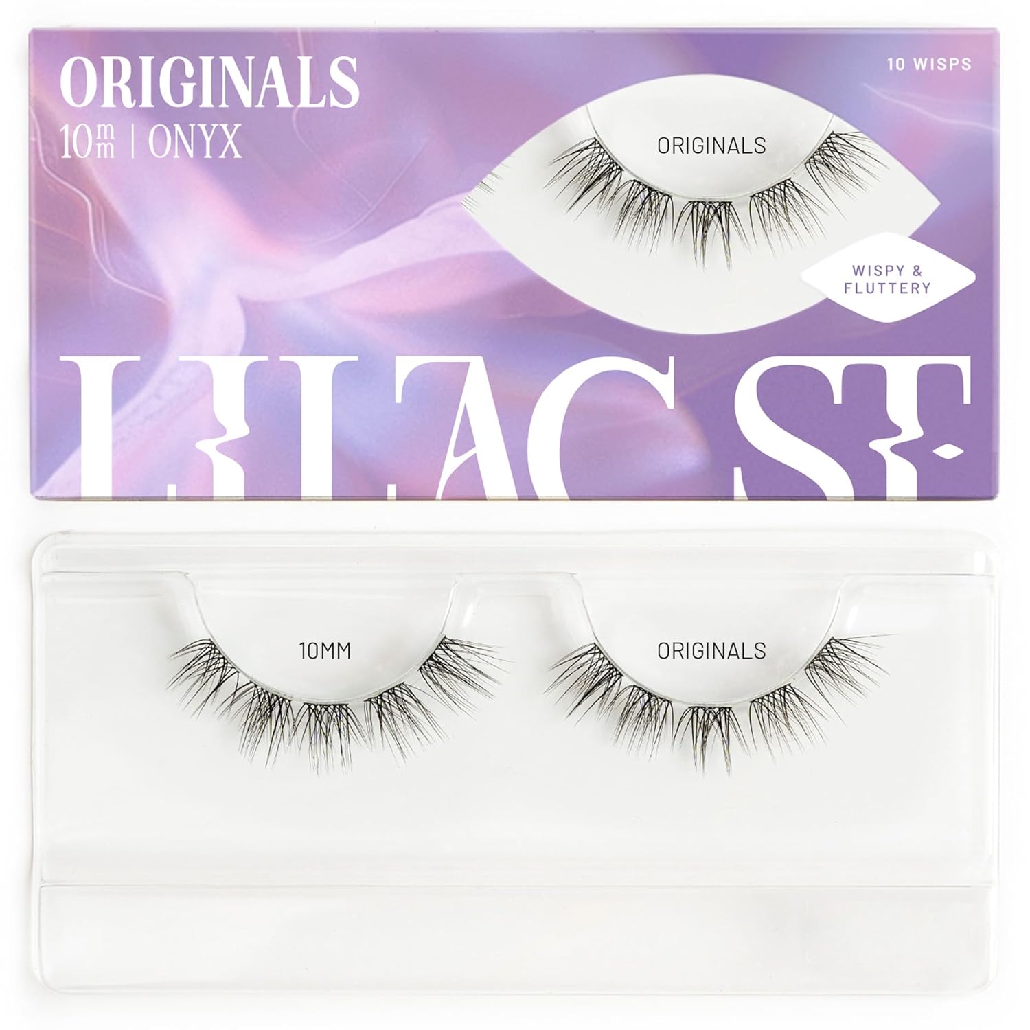 Lilac St – Originals Natural Faux Eyelash Clusters (10mm) – Soft, Natural Look – DIY Lash Extension Wisps – Lightweight & Lifelike – Lasts 10 Days – Cruelty Free, Vegan, Women Founded – 10 Lashes