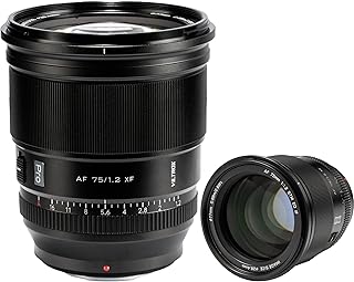 VILTROX 75mm f/1.2 XF Prime Large aperture APS-C Lens for Fuji X Mount x-A7 X-T30 X-T4 X-E4 X-Pro3 X-T200 X-H2S X-S10(Auto Focus, STM,) Black