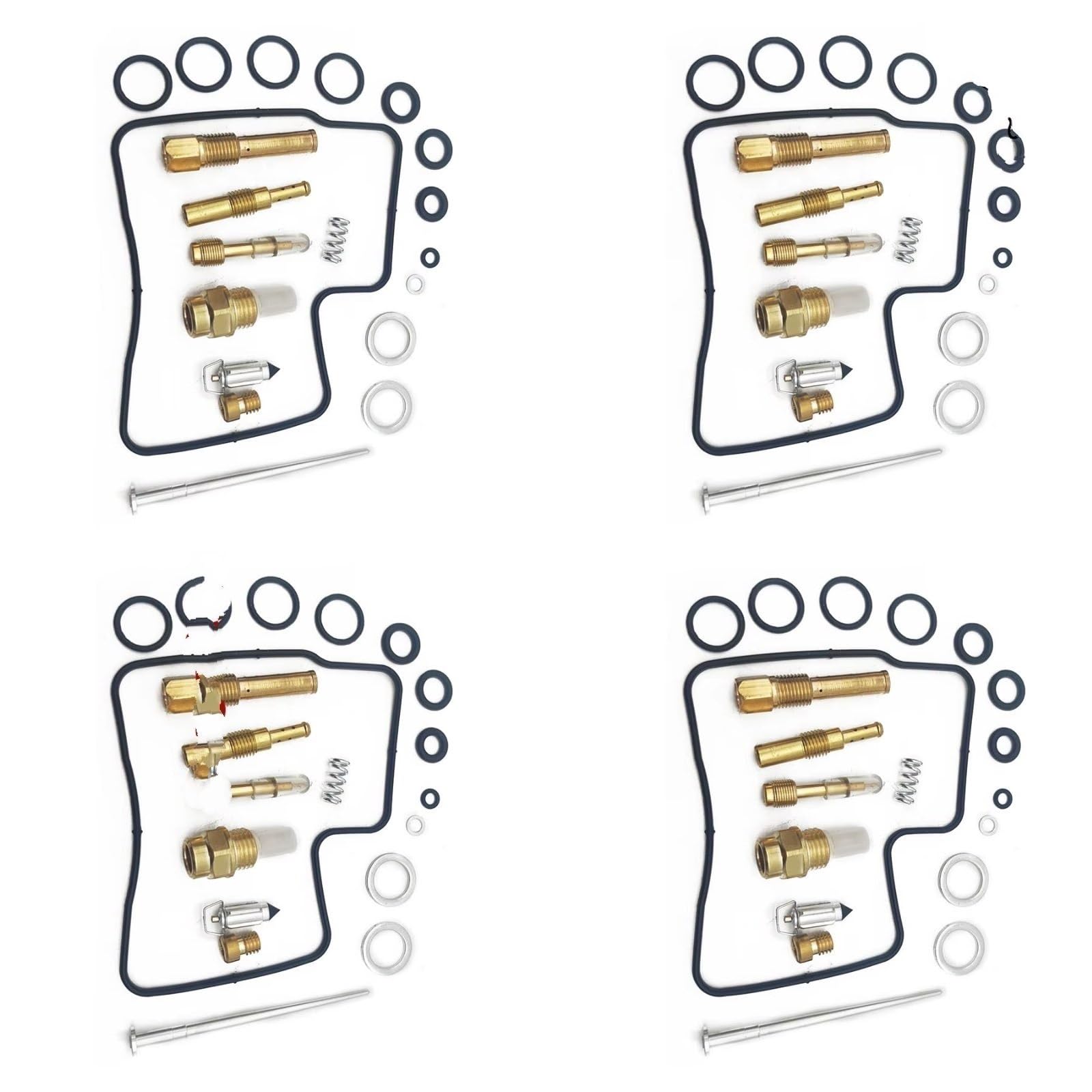 Kit Carburador Repuesto Compatible Con VF1100C V65 Para Magna 1984 1985 1986 Kit De Juntas De Carburador De Motocicleta Válvula De Aguja Reparación De Tornillo De Aire(4sets kit)