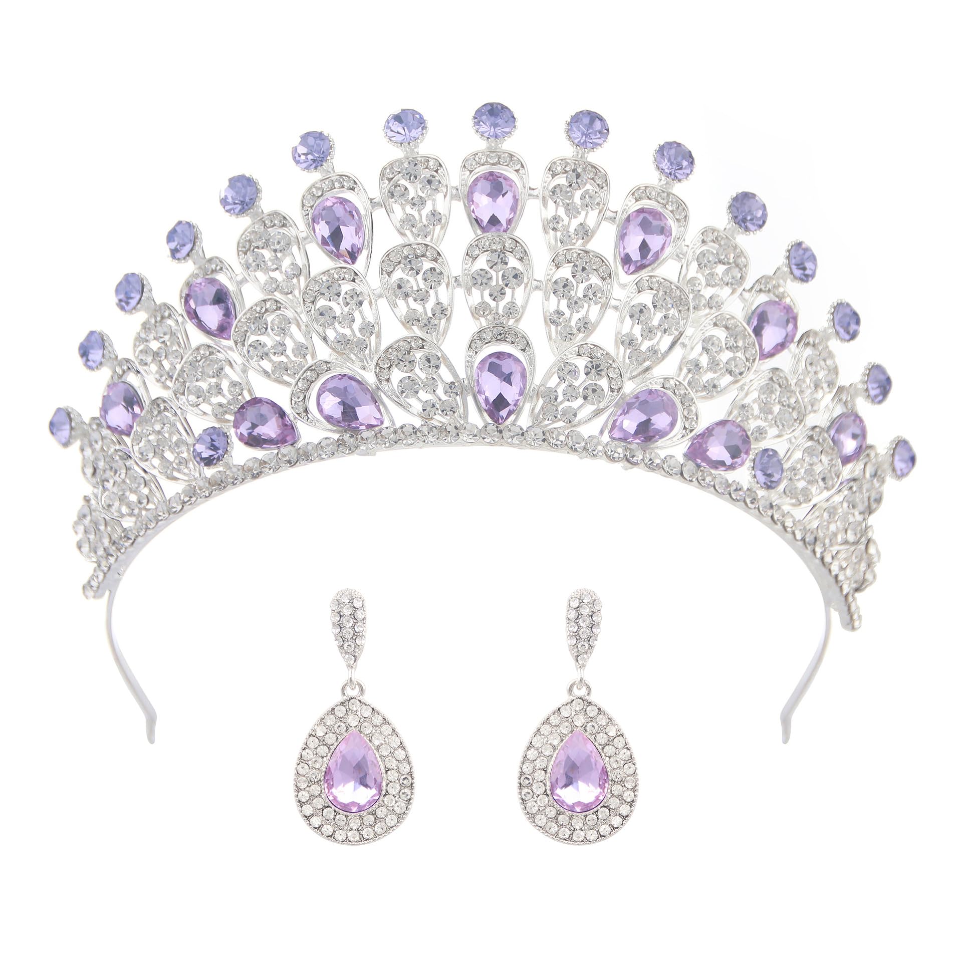 QXMYOO Tiaras de boda de cristal para mujer, tiara de corona de princesa para novia, niñas, diadema de diamantes de imitación para fiesta de quinceañera, cumpleaños, graduación, concurso, accesorios