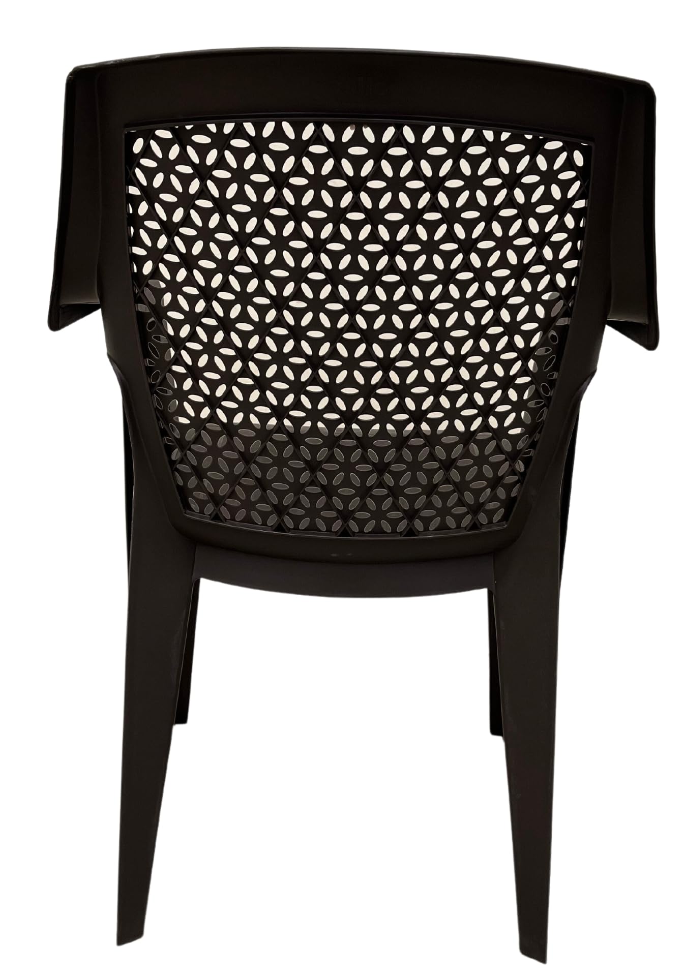 HomiQ Cello Sonet Plastic Chair | Chairs for Home, Living Room, Garden, Indoor and Outdoor Use |(Colour: Brown; Set of 2 Chairs) 2