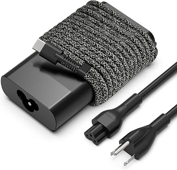 65W USB C Laptop Charger Compatible with HP Spectre X360 Elitebook Omnibook Envy Chromebook Elite x2 Fast Charing Travel Type C AC Adapter Power Cord Supply