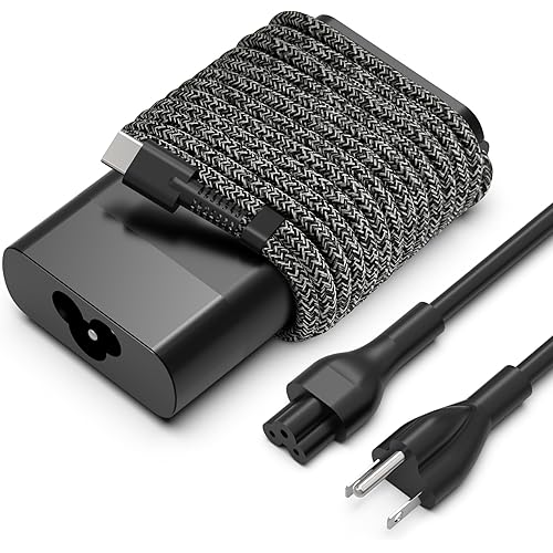 65W USB C Laptop Charger Compatible with HP Spectre X360 Elitebook Omnibook Envy Chromebook Elite x2 Fast Charing Travel Type C AC Adapter Power Cord Supply