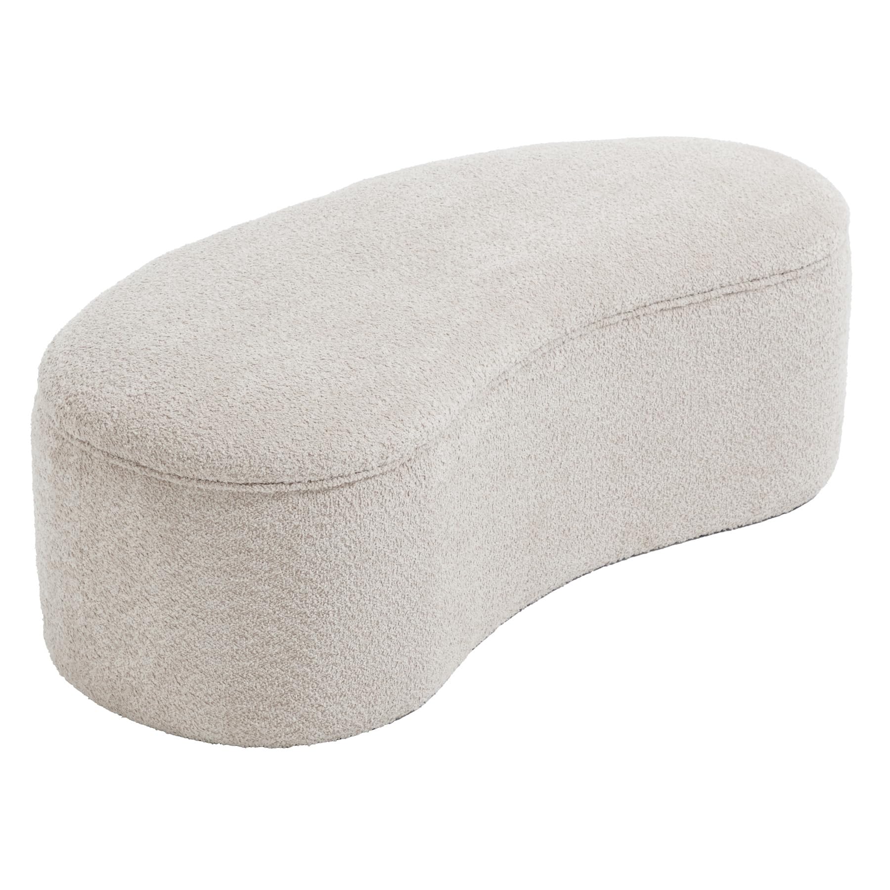 Riess Ambiente Extravagante Polsterbank Elemental - 120cm - Champagner beige - Feinstrick Bouclé mit Stauraum