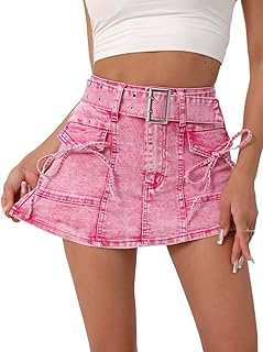Denim Shorts for Women's High Waist Pink Casual Stretch Women Mini Jean Shorts