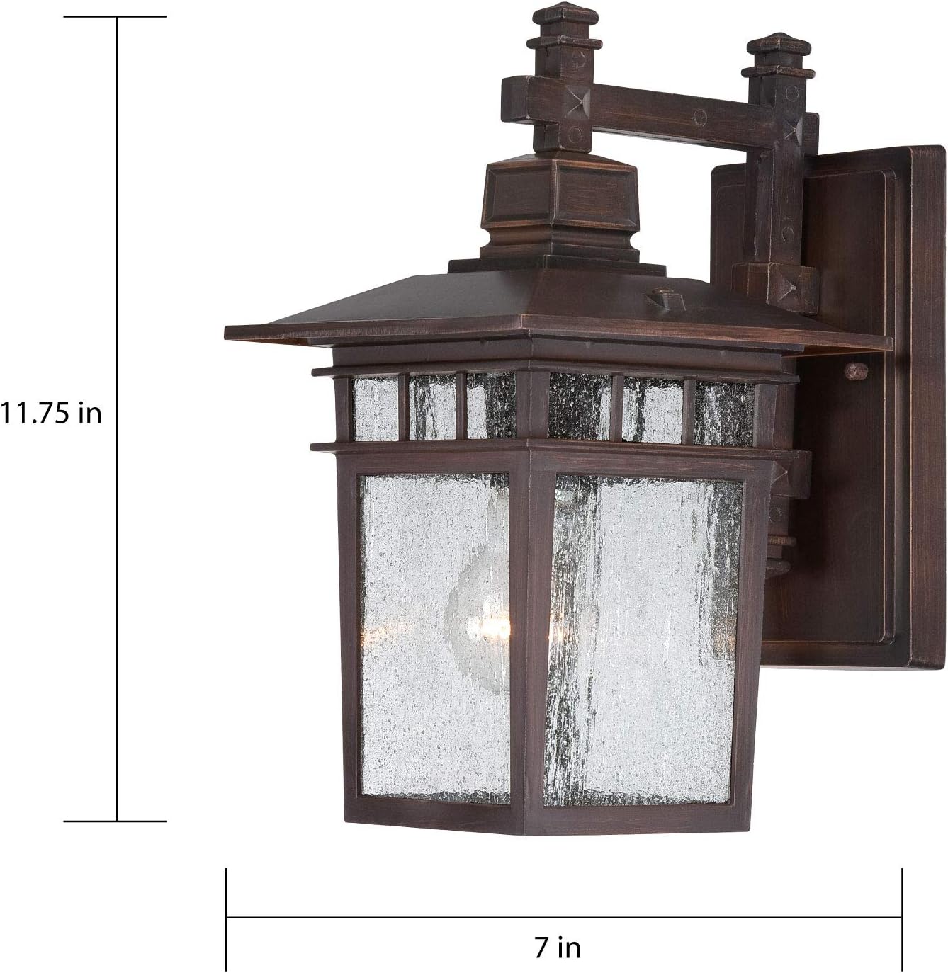 Get Special Price NUVO 60/4952 One Light Outdoor Wall Fixture Cove Neck, 100 Watts, Rustic Bronze