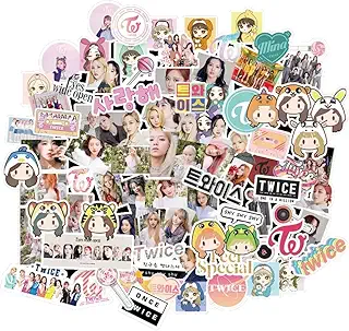Sbdsyue(ユェ) for TWICE ステッカー 93枚入 防水 シール for トゥワイス twice TWICE-BETWEEN 1&2 シール 写真 スーツケースステッカー 韓流 FOR TWICE シール 新年 フォトステッカー パジャマ スーツ KPOP 応援グッズ 可愛い オシャレ 人気 ギフト 贈り物 (for TWICE-82枚入)