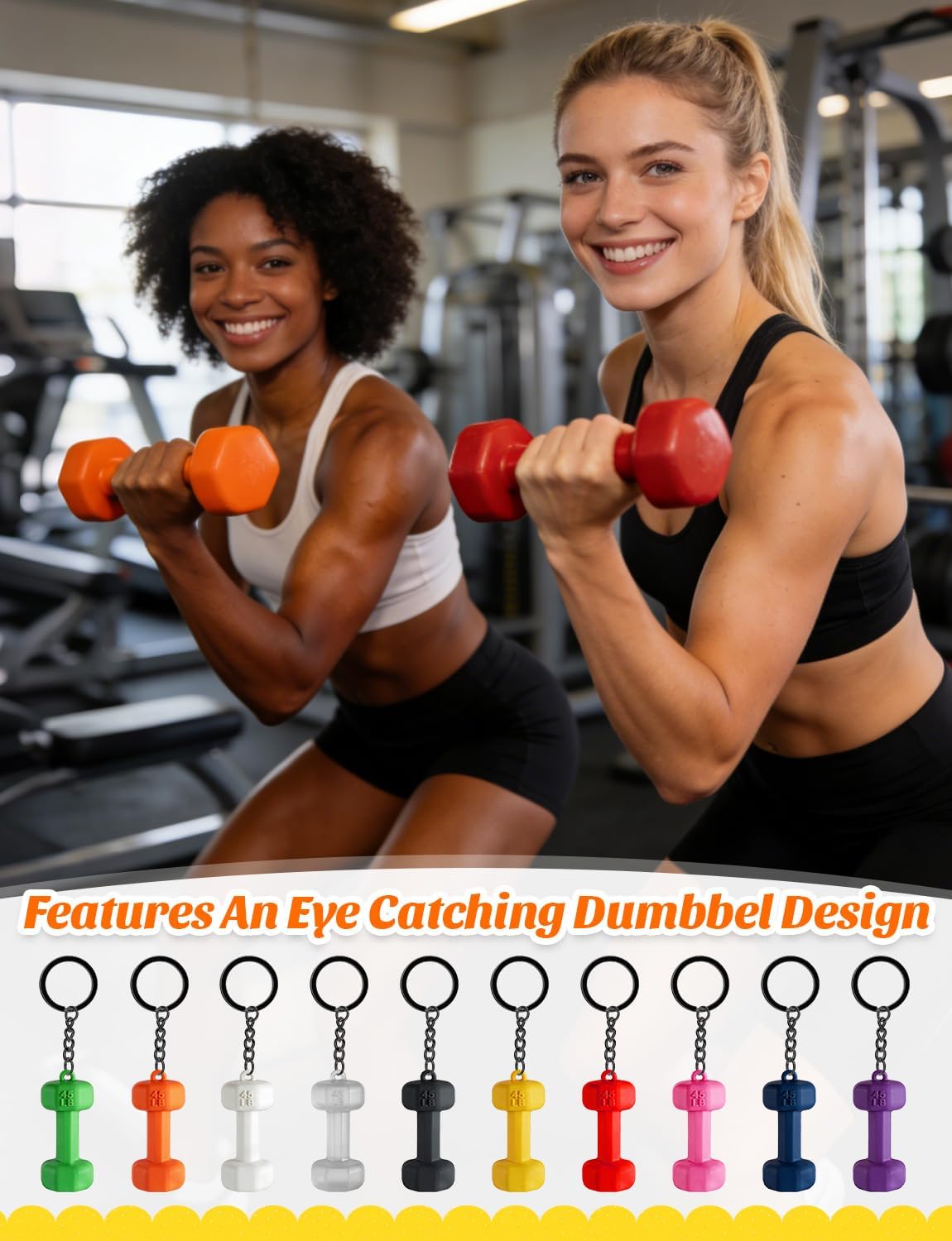 14/28Pcs Mini Dumbbell Keychains Fitness Keychain Fitness Gifts