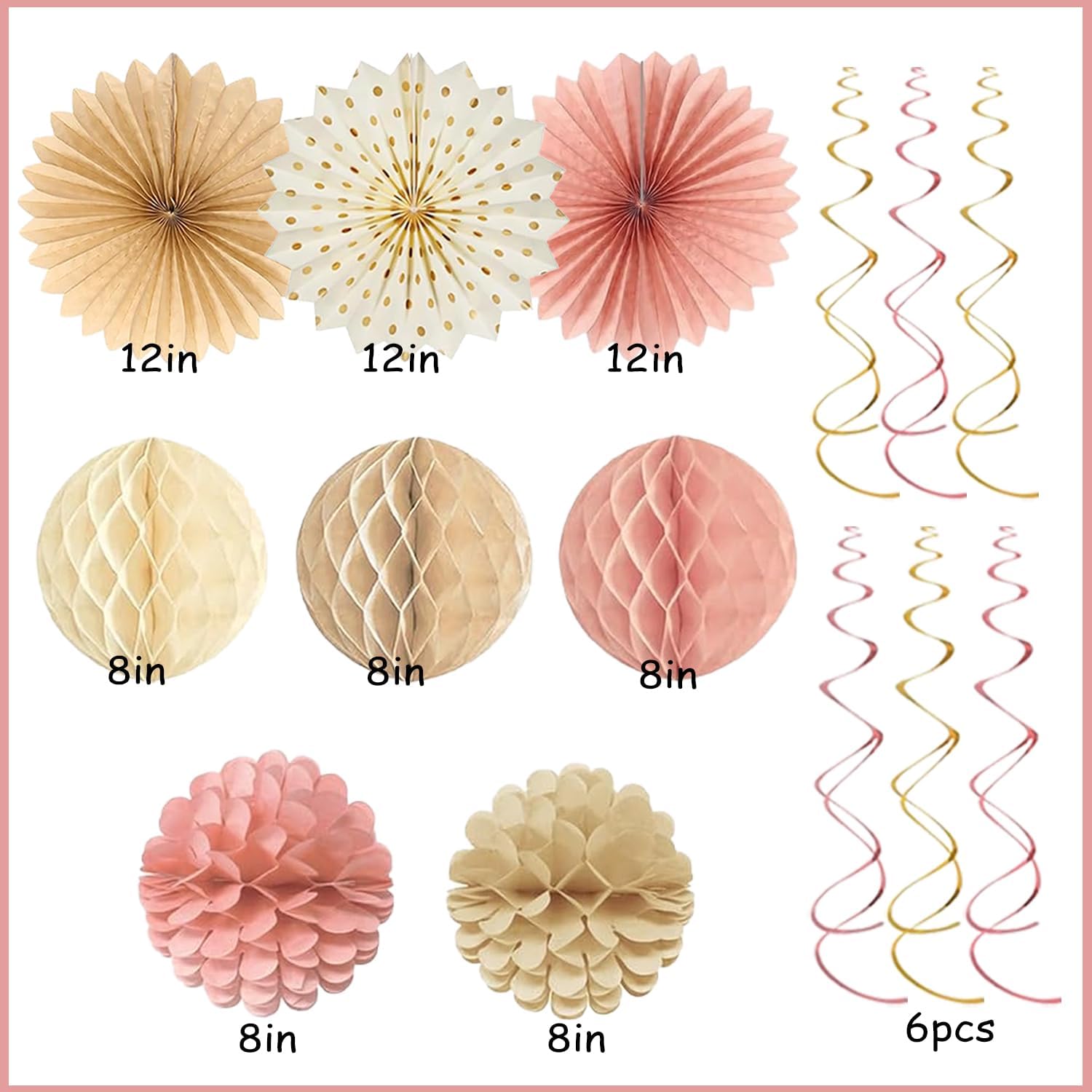 Boho Pink Farewell Party Decorations Women, Good Luck We Will Miss You Banner Crepe Paper Streamers Honeycomb Balls Tassel Garland For Going Away/Leaving/Retirement Party Décor, Coworker Goodbye Party