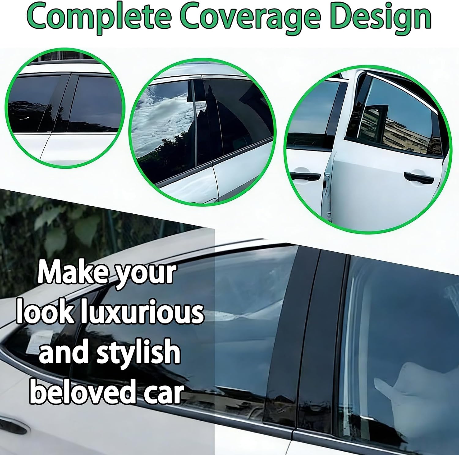 Car Door Pillar Posts Trim for Chevrolet Malibu 2008 2009 2010 2011 2012,Side Door Window Anti-Scratch Door Trim Molding Set,Decorative Exterior Accessories