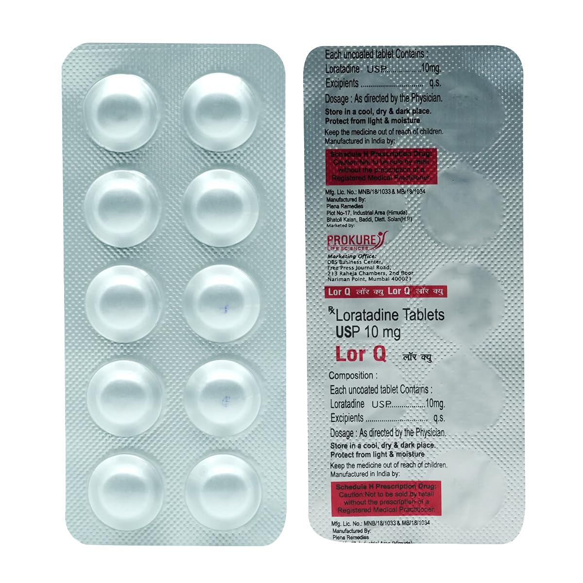 Lor Q - Strip of 10 Tablets