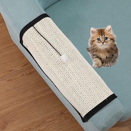 Alfombrilla rascador para gatos, protector de muebles de sisal, alfombrilla rascador para sofá, alfombrilla rascador para gatos, fácil de instalar,