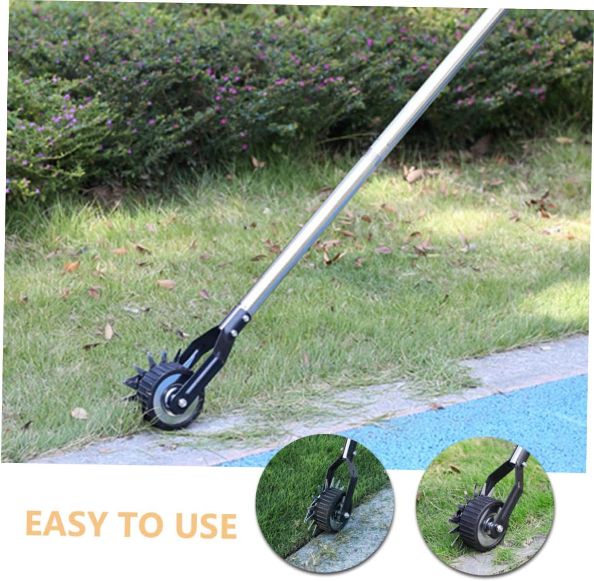 Sosoport 1set Garden Wheel Rotary Manual Edger Lawn Trimmer for Neat Edging for Landscaping and Garden Maintenance