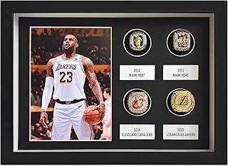 Championship Ring Display Case,4 Ring Posts Sports Ring Display Case Wooden Shadow Box with a Real Glass Panel,witha5x7”Photo Frame,for Baseball Basketball Football Softball Award Rings Fan Souvenirs