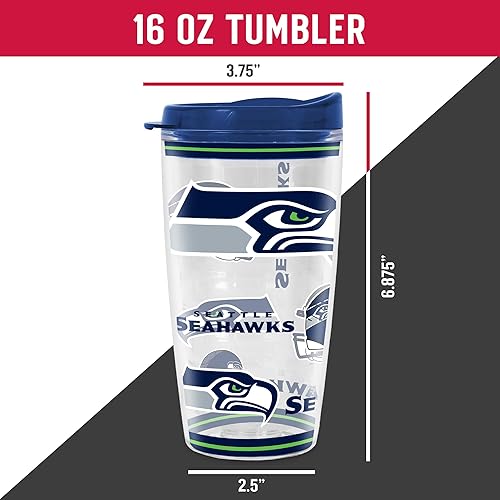 Miniatura 237 de Rico Industries NFL - Vaso de fútbol americano de doble pared, 16 onzas, tapa W