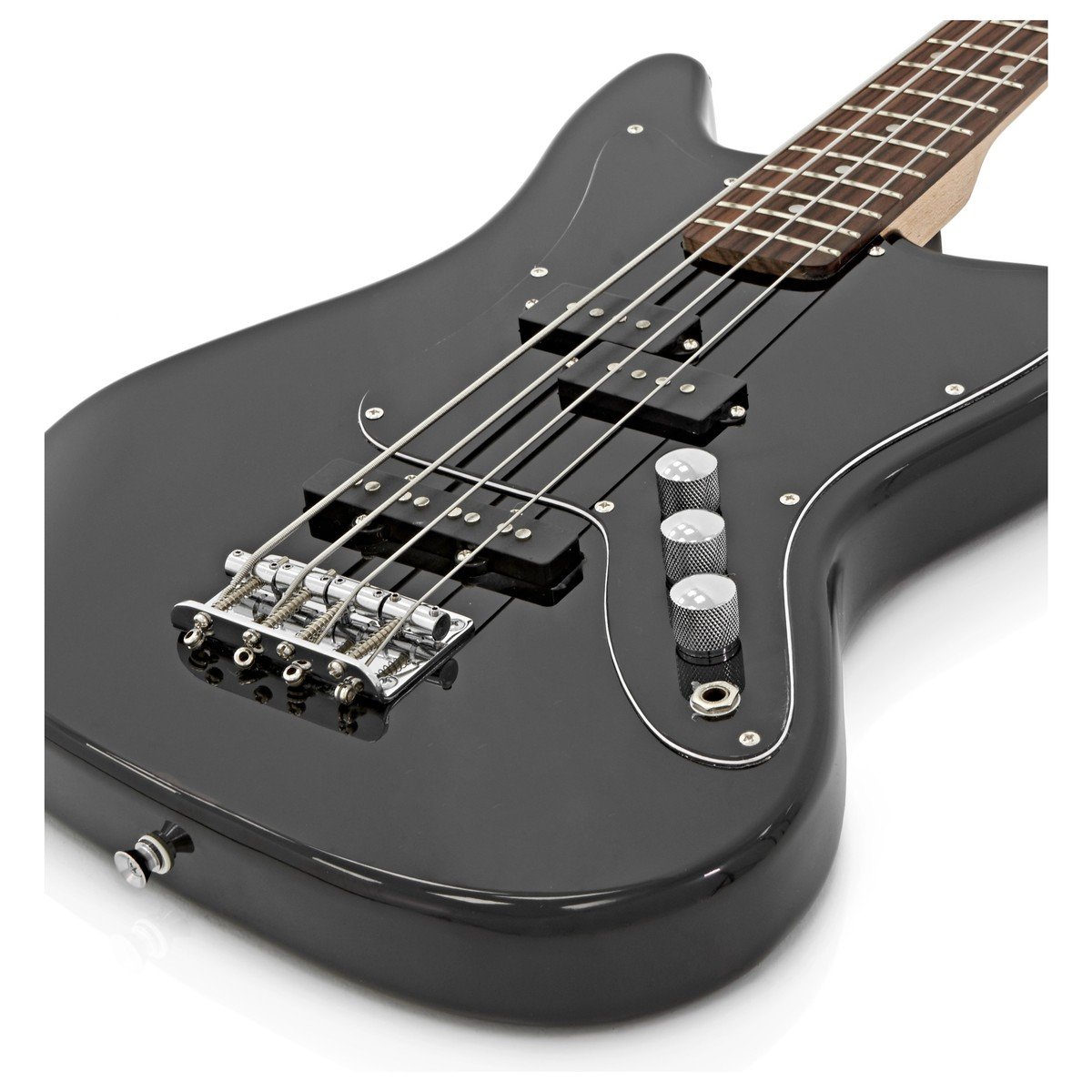 Basso a Scala Corta Seattle + Pacchetto con Amplificatore 15 W, Nero