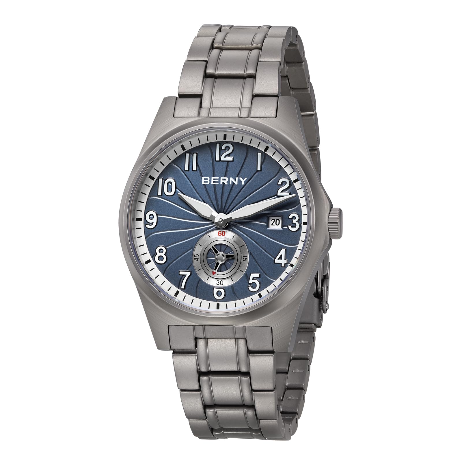 BERNY Titanium Herrenuhr Automatikwerk Klassische Herrenarmbanduhren 10ATM Wasserdicht