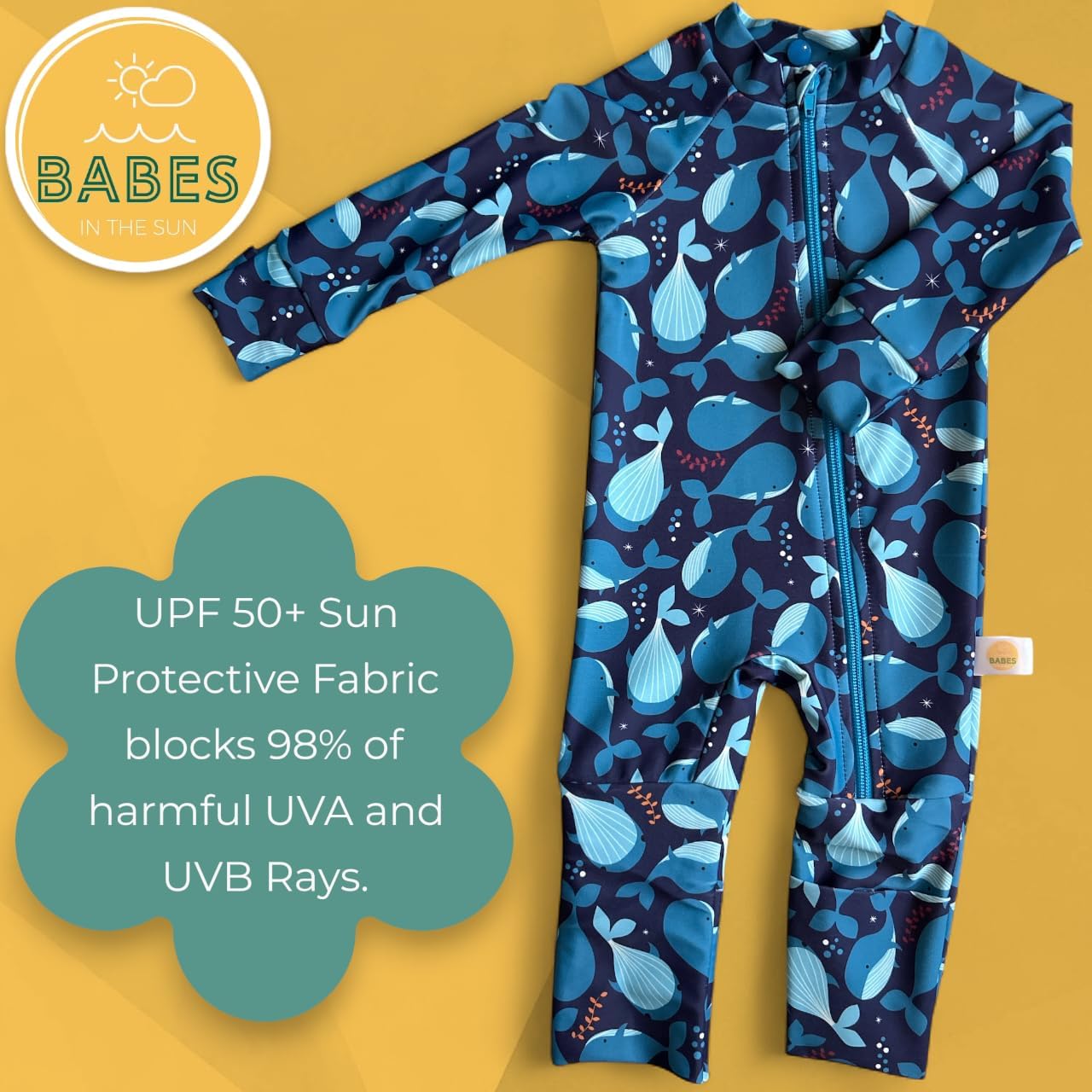 Baby Swimsuit Girl and Boy Infant Swimwear UPF 50+ Sun Protectant Bathing Suit Long Sleeve One Piece Full Coverage