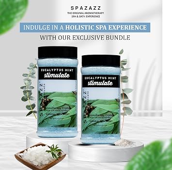 Spazazz Spa & Bath Crystals 17oz / 482g Eucalyptus Mint