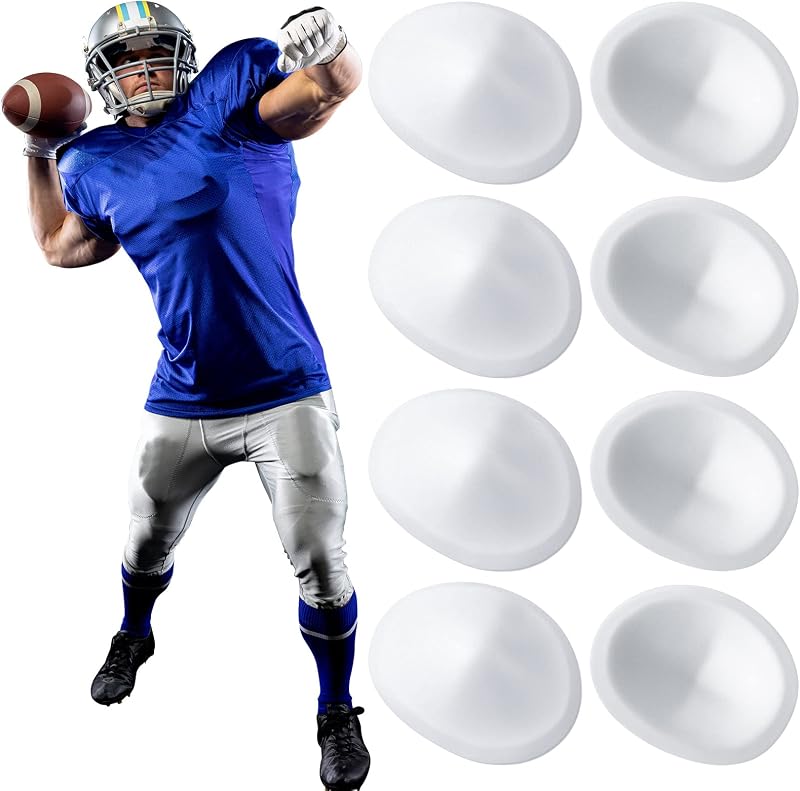 4 Pair Knee Pads Football Inserts Light Low Rise Youth Adult | Foam Inserts for Football Basketball Volleyball, Adult Protection, Thin Design Fits Knee Sleeves, White Saver Pads