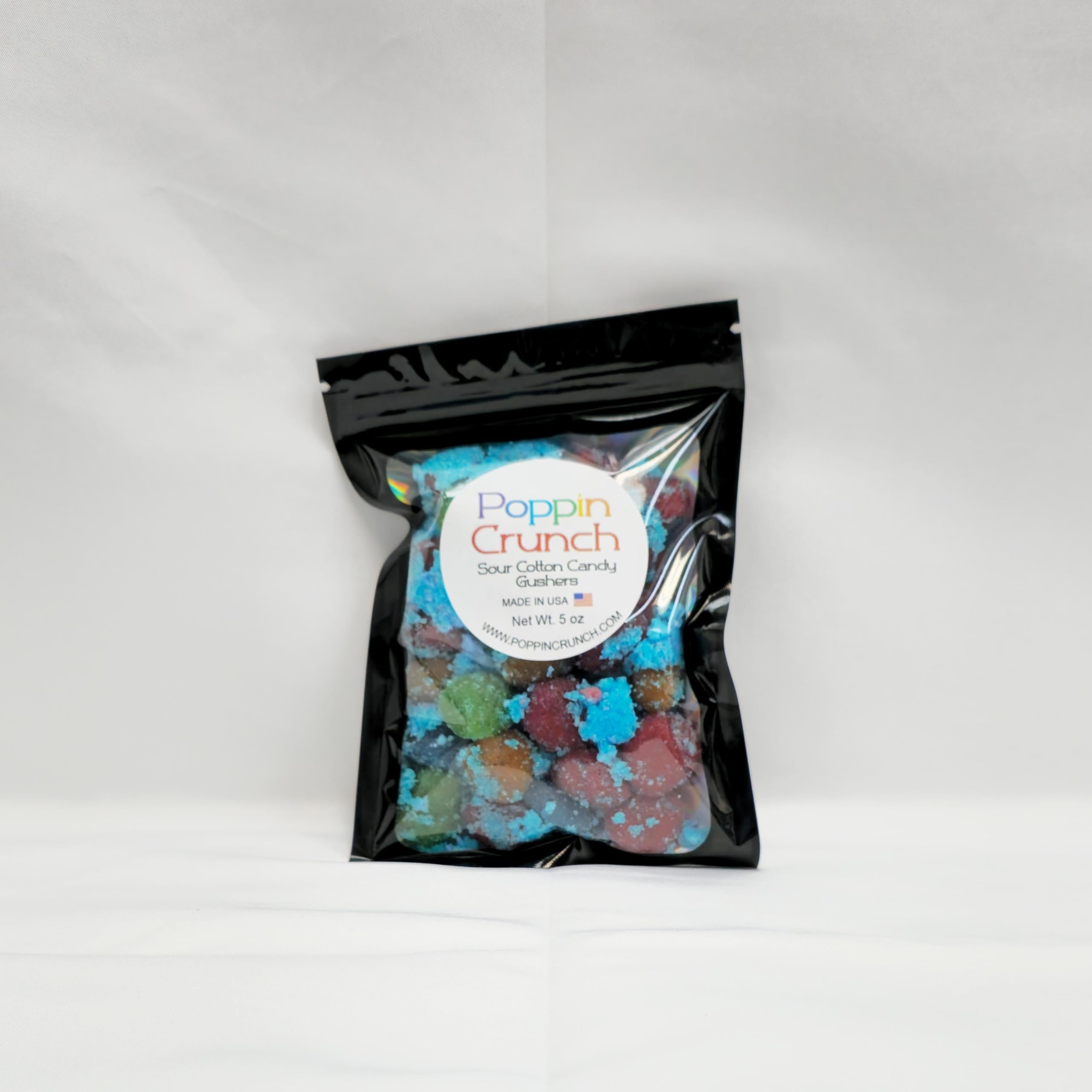 Poppin Crunch Cotton Candy Gushers Candy Snacks 1-2 LBS - Choice of Sweet or Sour Bonbon Candies Corn Sugar