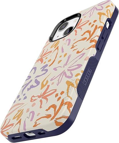 Vista 177 de Casely Funda para iPhone 13 Compatible con MagSafe Color Splash de medianoche Funda retro abstracta Color de medianoche Splash Abstracto