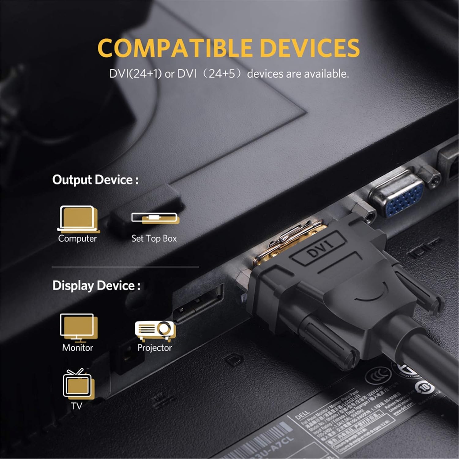 DVI-D 24+1 Dual Link Video Cable Black / 2M