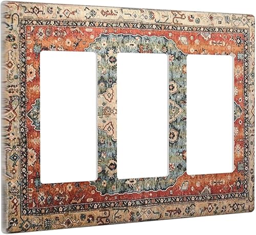 Miniatura 10 de Placa de pared decorativa para puerta de granero dúplex de 1 banda, placa frontal decorativa para receptáculo eléctrico único, placa de pared para