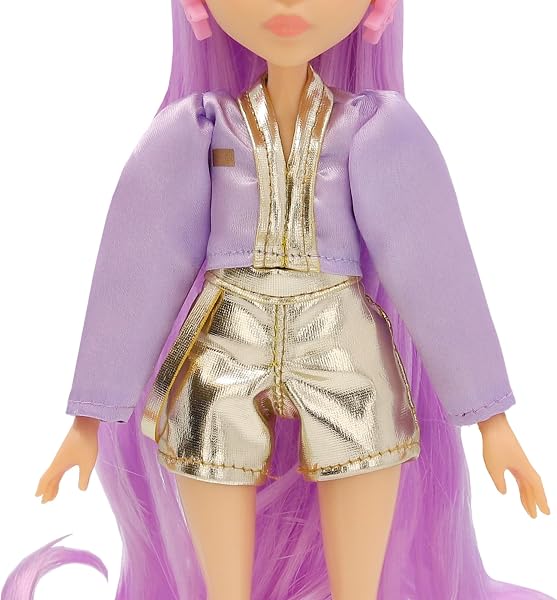 K-POP Idol Puppe Nari Modepuppen K-Pop Power-Idol-Stil, lavendelfarbenes Haar. 3 Accessoires zum Kreieren von Outfits Kinder ab 3 Jahren - 4