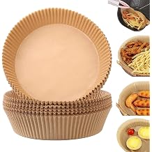 50pcs Air Fryer Disposable Paper Liner Non-Stick Air Fryer Parchment Paper Liners Baking Paper Filters For AirFryer Micro-wave