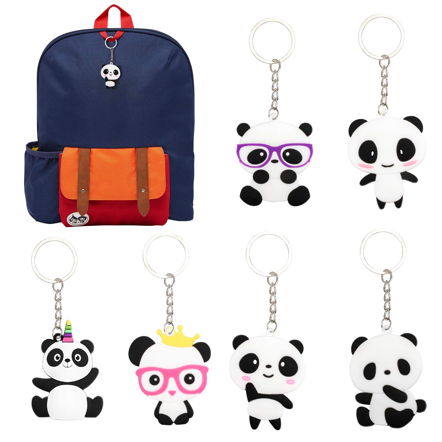 86-teiliges Panda-Party-Set – Mit Armbändern, Schlüsselanhängern, Tüten & Aufklebern