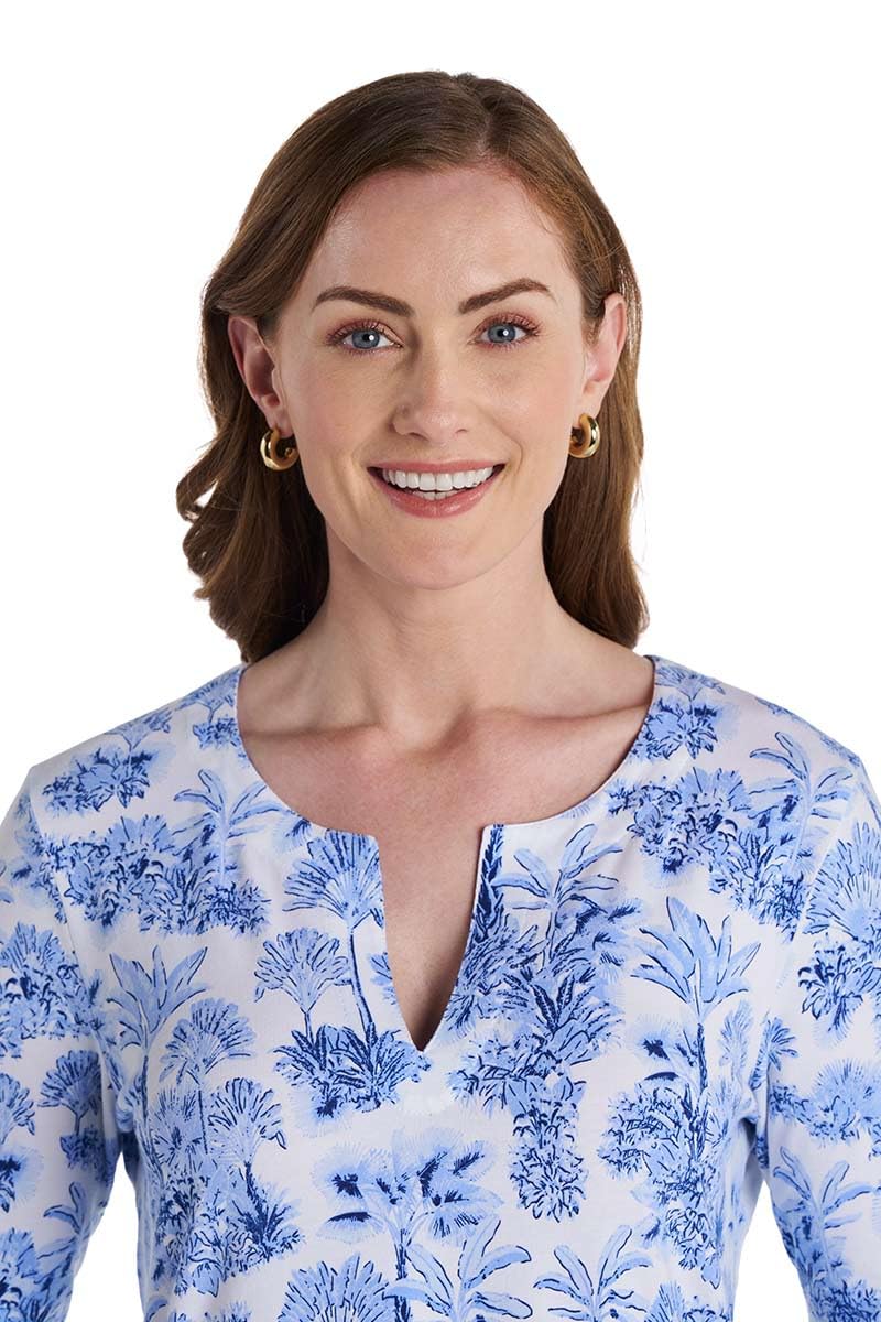 Tunic Dress with 3/4 Sleeve - UPF 50+ Sun Protection - Oceanside