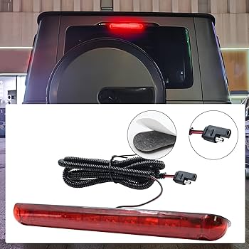 Third Brake Light,Red 5 LED 12V Universal Car High Mount Rear Third 3rd Brake Stop Tail Light Lamp