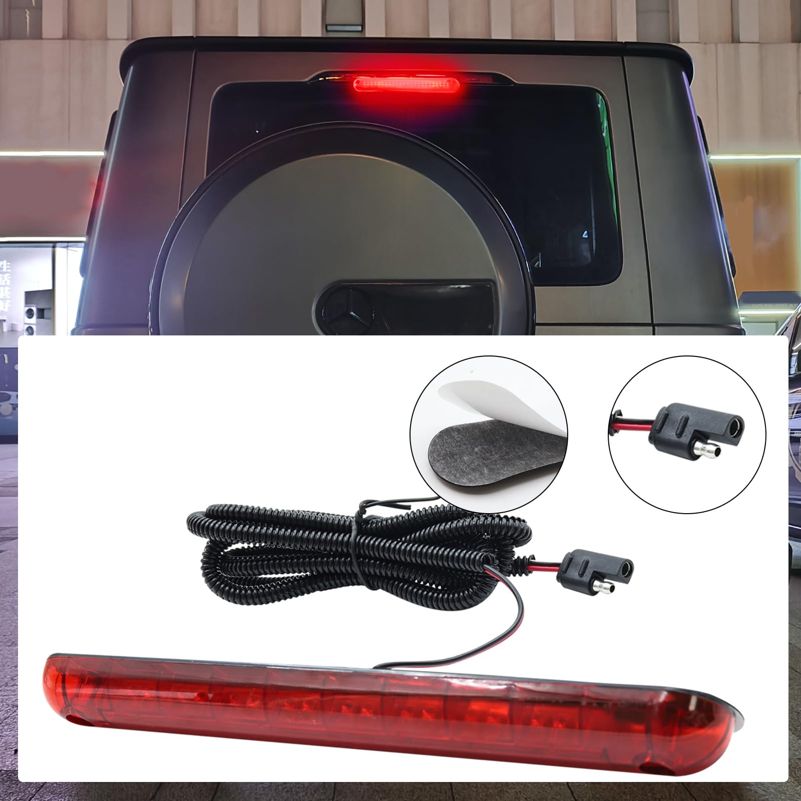 8 Inch 24 LED 12V 3rd Brake Light, Tail Stop Light Truck
