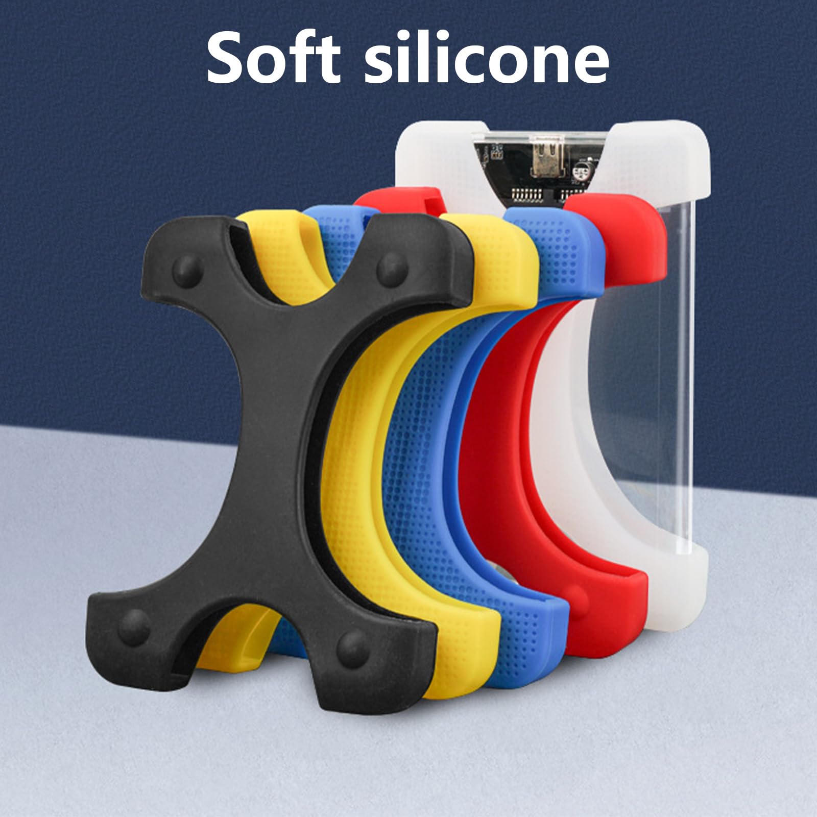 Custodia protettiva in silicone 2 5 pollici per dischi rigidi esterni antiscivolo antiurto per la maggior parte custodie