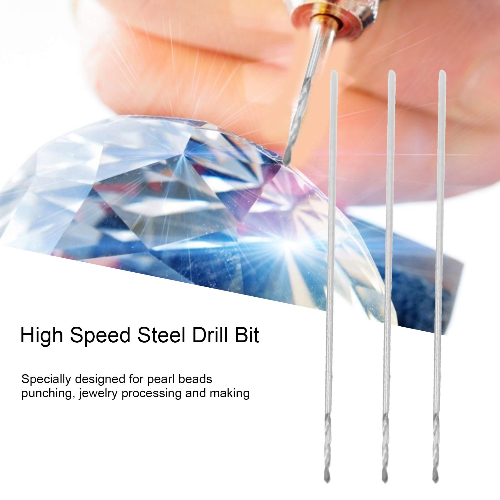 10pcs screw Drill Bit Set, 0 3mm High Speed Steel Drill Bit, Small screw Drill Bit Set for accurate Pearl Drilling