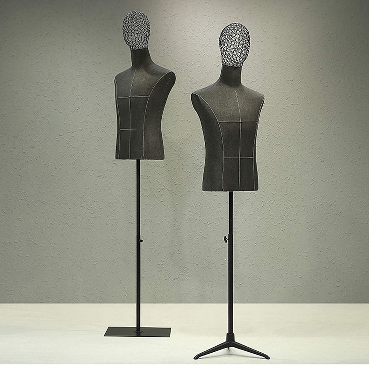 Torso de maniquí Femenino para Vestido, maniquí Masculino, Busto de exhibición para sastres Masculinos, Cabeza de Alambre galvanizado, Brazo de Madera Maciza, aplicable a la exhibi