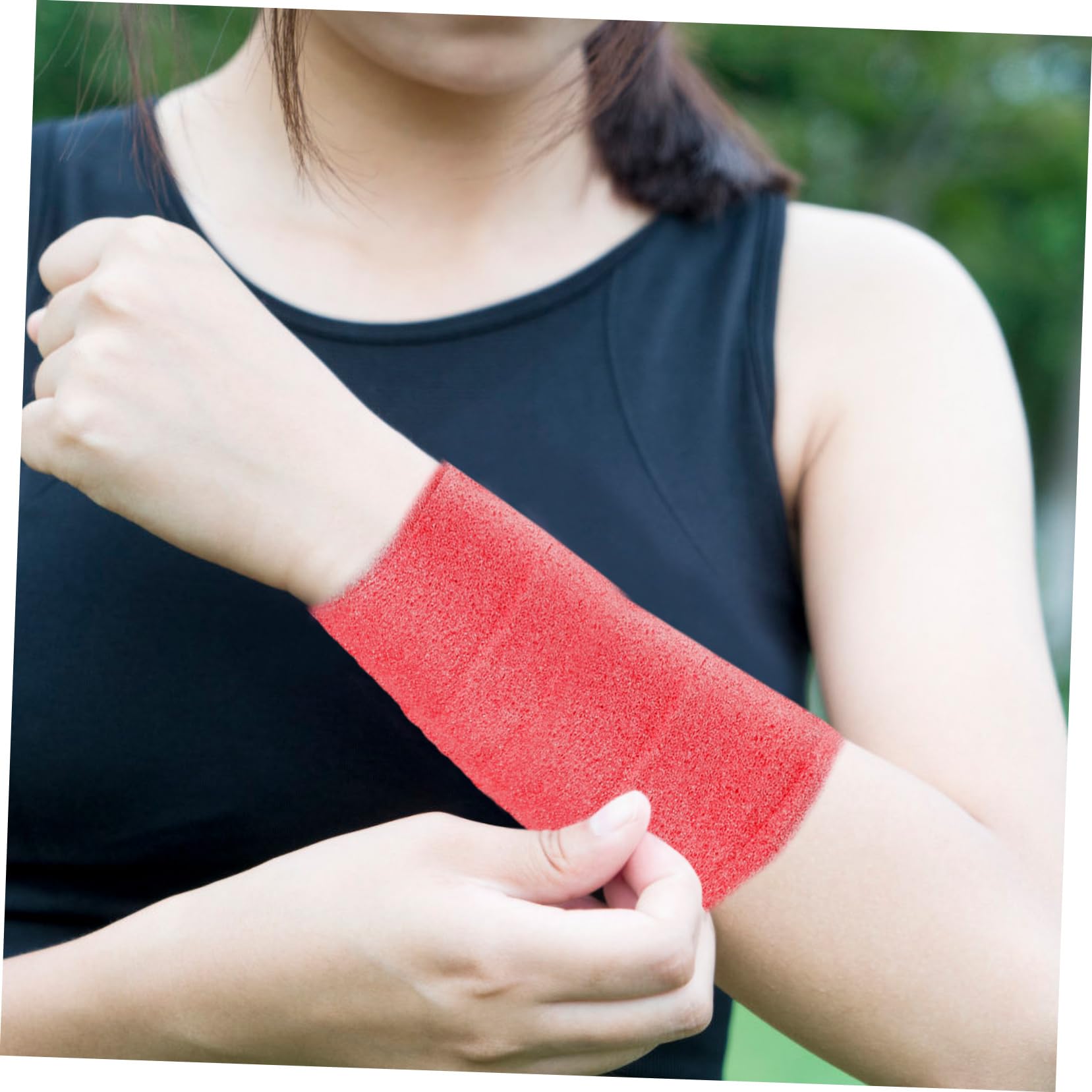 Didiseaon 1 Roll Sports Skin Membrane Outdoor Tape Sports Tape Self Adherent Badminton Racket Grip Athlete Athletic Sponge Red