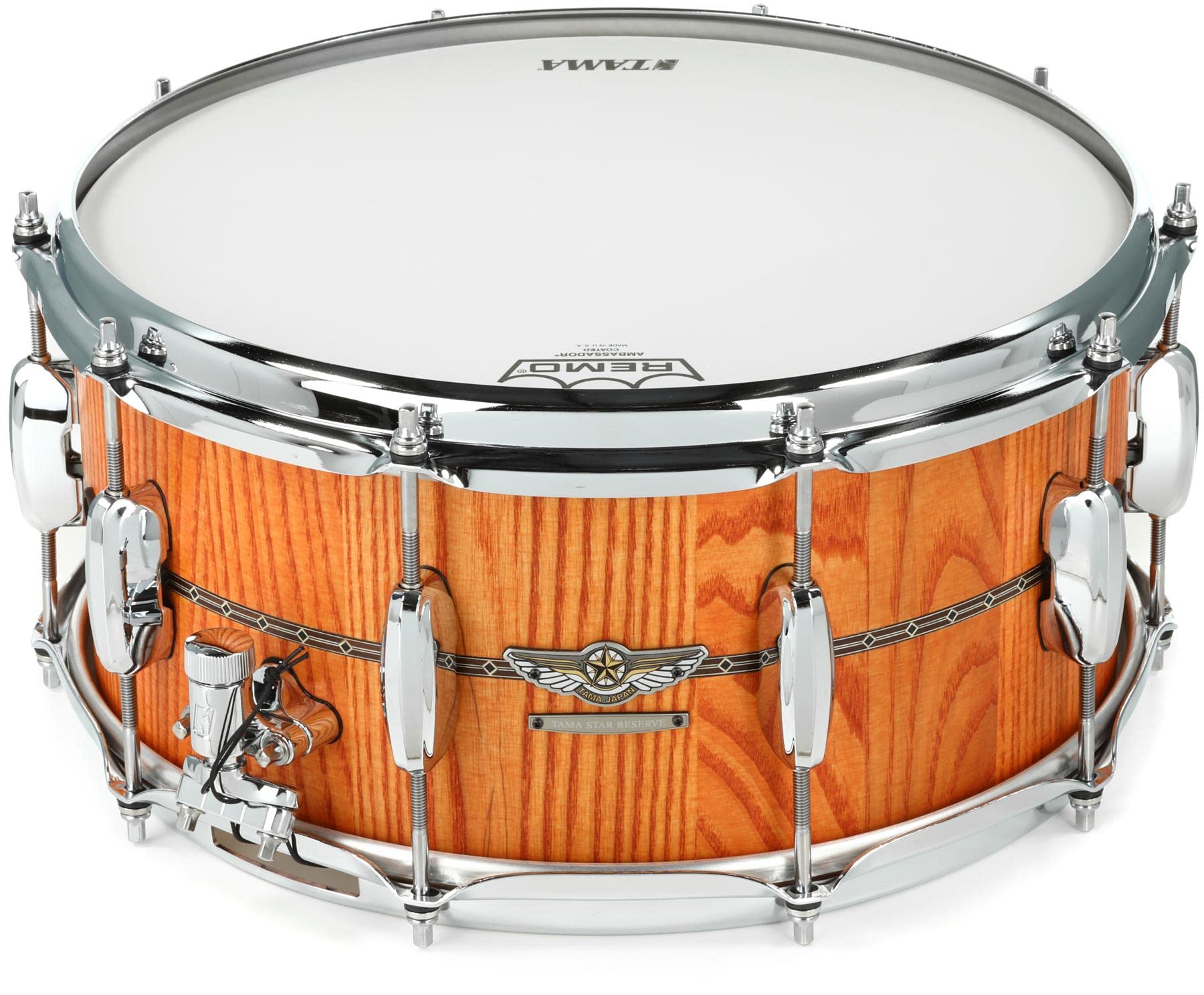 Tama Star Reserve Stave Ash 14x6.5 snaredrum, Amber Oiled Ash - Snaredrum