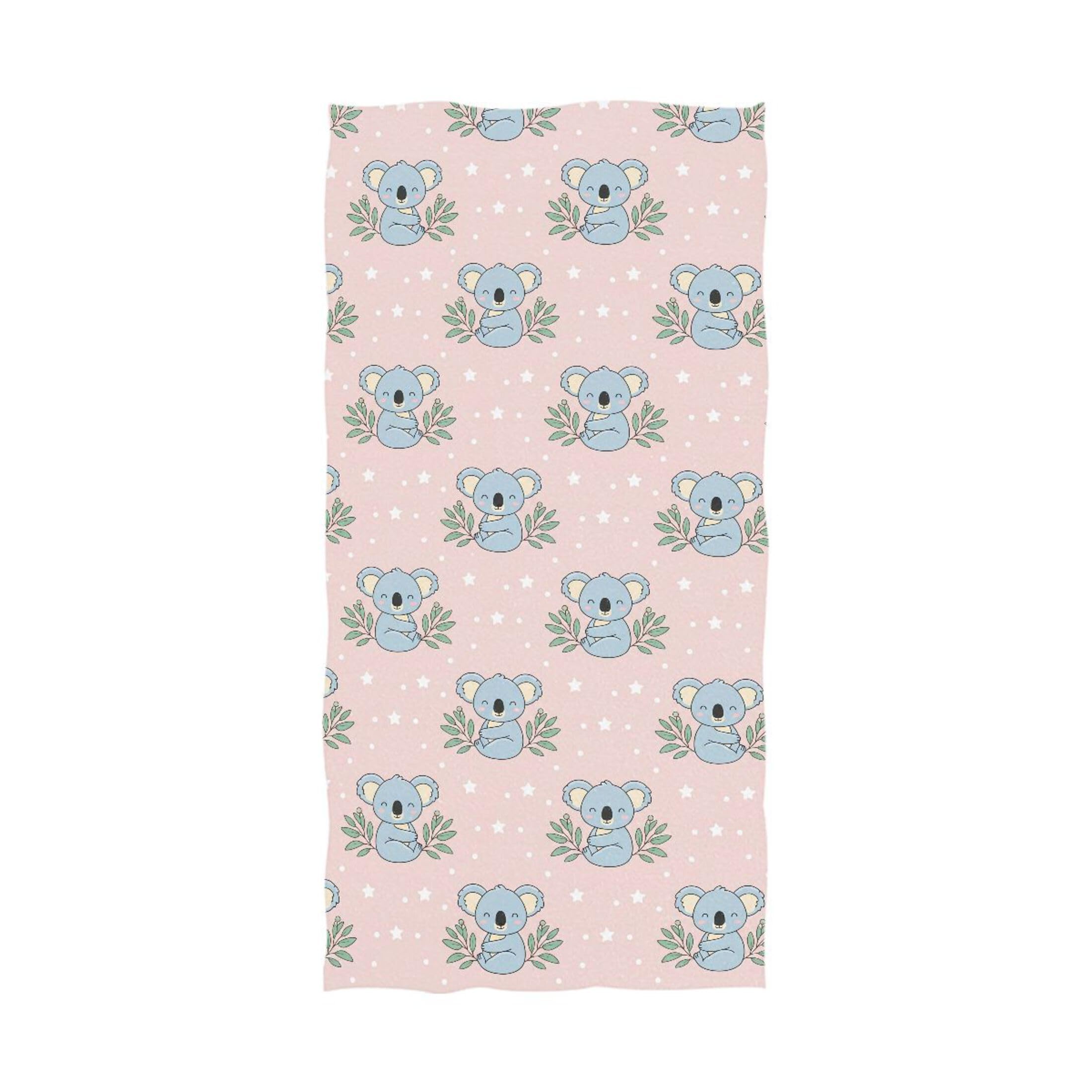 Kutsu Koala Bath Towel, Highly Absorbent Cotton Soft Bath Hand Towel for Bathroom Kitchen Hotel Spa, 64 x 32 In